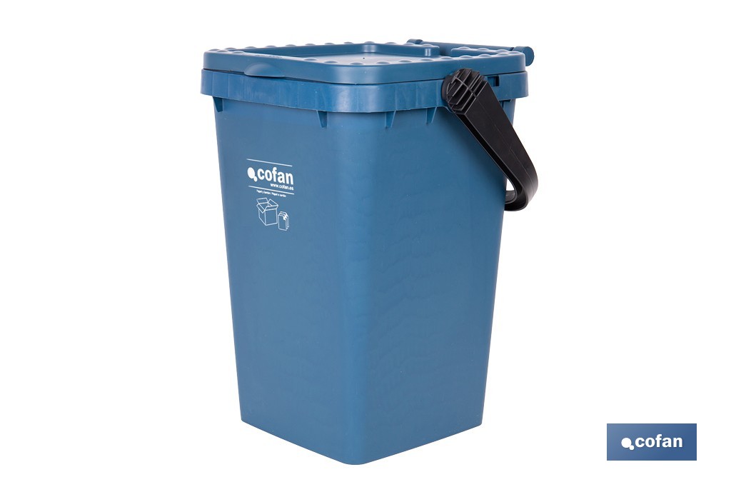 CONTENEDOR AZUL PARA PAPEL-CARTON 25L. - Imagen 3
