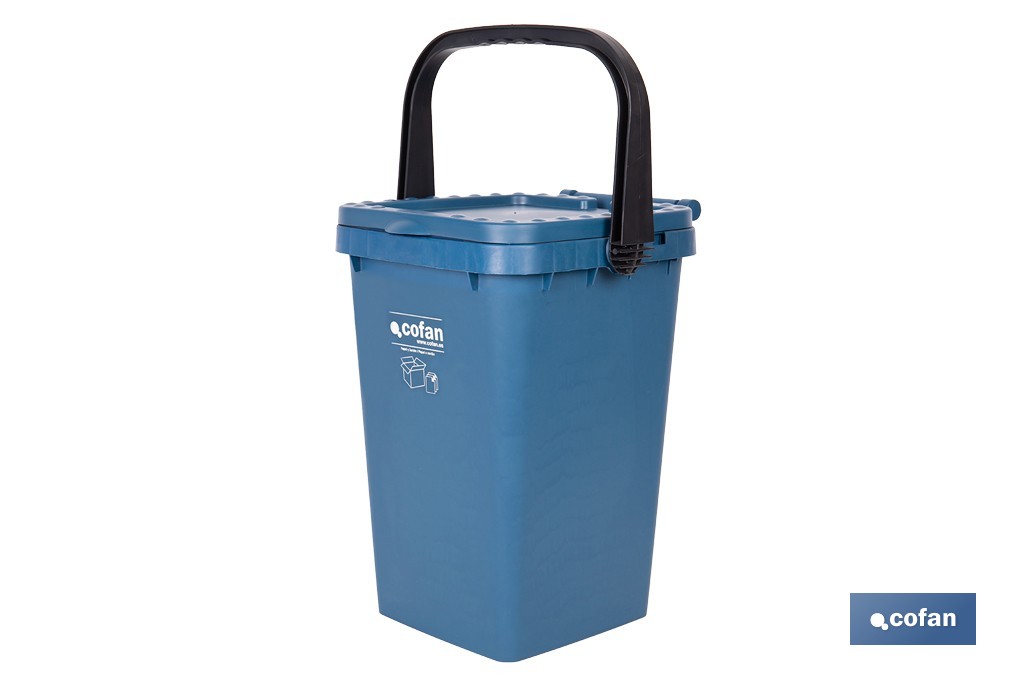 CONTENEDOR AZUL PARA PAPEL-CARTON 25L. - Imagen 4