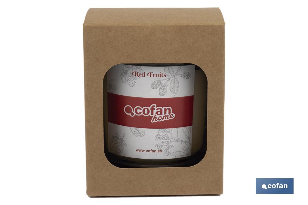 Vela aromática de cera vegetal | Aroma a frutos rojos | Mecha de algodón - Imagen 3