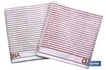 PACK 2 PAÑOS COCINA 50X50 BEIGE/ROJO