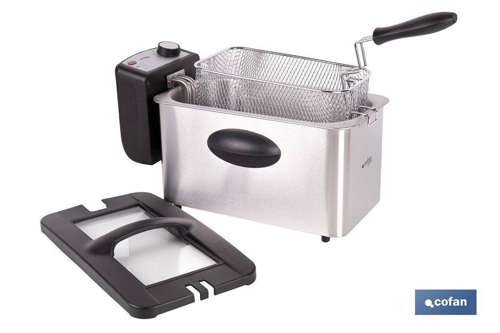 FREIDORA ELECTRICA ACERO INOXIDABLE 3L 2000W - Imagen 3