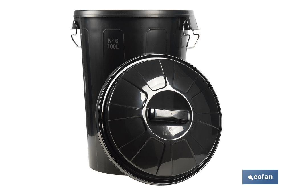 CUBO DE BASURA CON ASAS METÁLICAS 100 L - Imagen 2