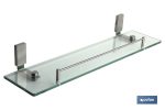 ESTANTE CRISTAL+INOX 304 GAMA MADEIRA SATIN