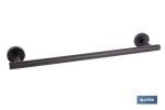 TOALLERO NEGRO MATE DE ACERO CON DISEÑO REDONDO GAMA RIBEIRA 45 X 8 X 5 CM
