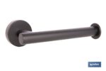PORTARROLLOS/TOALLERO NEGRO MATE DE ACERO CON DISEÑO REDONDO GAMA RIBEIRA 16,5 X 8 X 5 CM