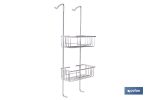 Cesta de ducha doble colgante de acero inoxidable 304 con 2 niveles | Disponible en dos acabados