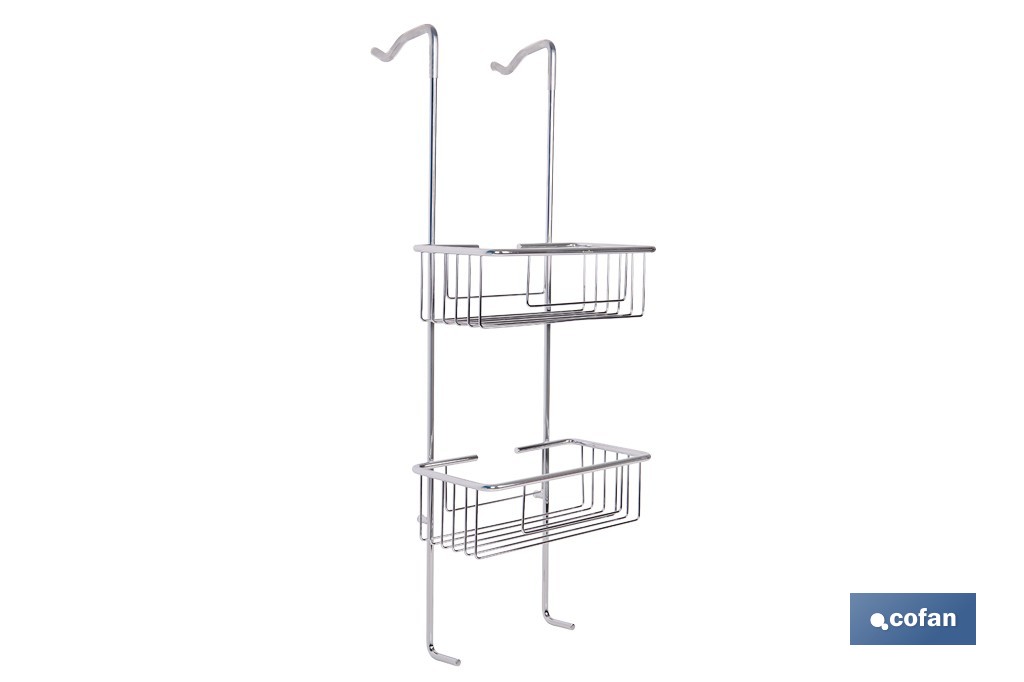 Cesta de ducha doble colgante de acero inoxidable 304 con 2 niveles | Disponible en dos acabados
