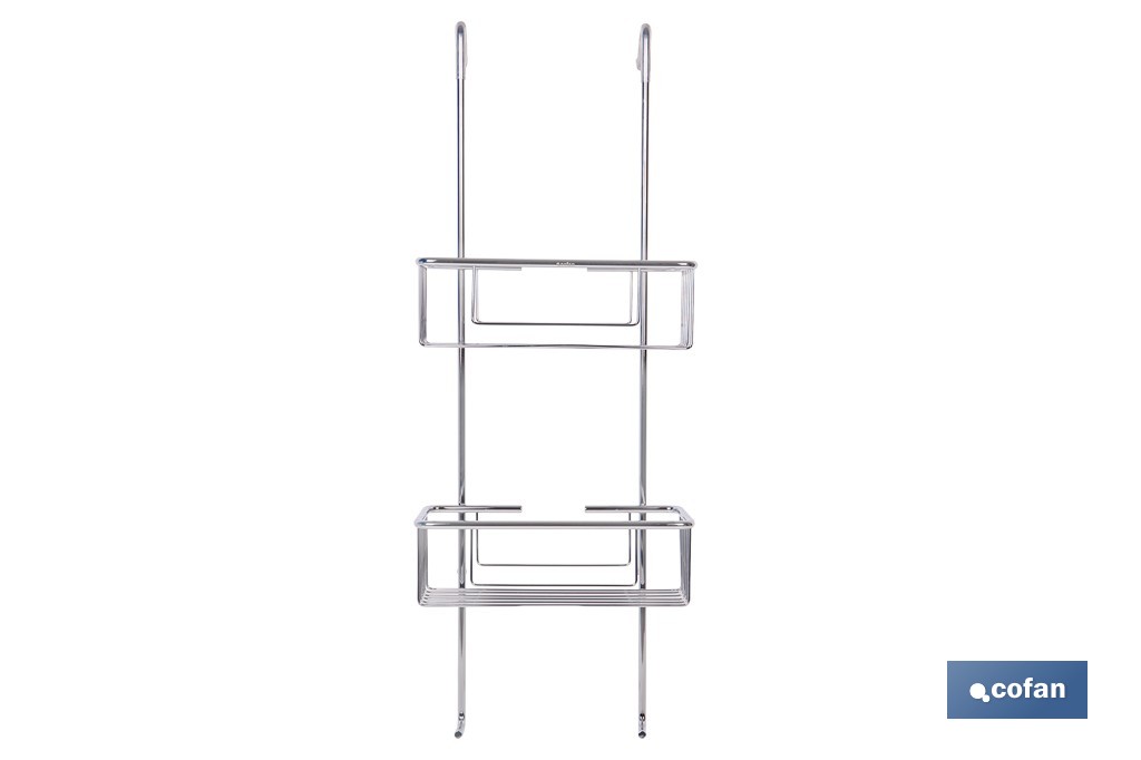 Cesta de ducha doble colgante de acero inoxidable 304 con 2 niveles | Disponible en dos acabados - Imagen 2
