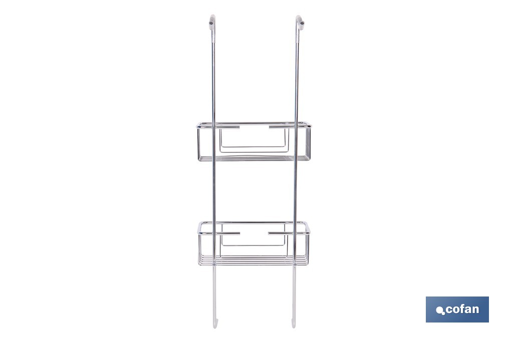 Cesta de ducha doble colgante de acero inoxidable 304 con 2 niveles | Disponible en dos acabados - Imagen 4