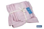 JUEGO DE 3 TOALLAS ROSA CLARO 580 G/M2 GAMA FLOR 30X50 50X100 70X140 CM
