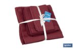 JUEGO DE 3 TOALLAS BURDEOS 580 G/M2 GAMA PARÍS 30X50 50X100 70X140 CM