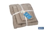 JUEGO DE 3 TOALLAS BEIGE 580 G/M2 GAMA ABISINIA 30X50 50X100 70X140 CM