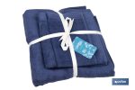 JUEGO DE 3 TOALLAS AZUL MARINO 580 G/M2 GAMA MARIN 30X50 50X100 70X140 CM