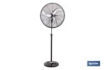 Ventilador de pie industrial con 3 velocidades | 3 aspas de aluminio con forma de banana y función de oscilación | Disponible en diferentes medidas y potencias