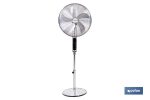 Ventilador de pie de 70 W con mando a distancia y 5 aspas | 3 velocidades, función oscilación, temporizador, 3 modos de ventilación | Disponible en diferentes colores
