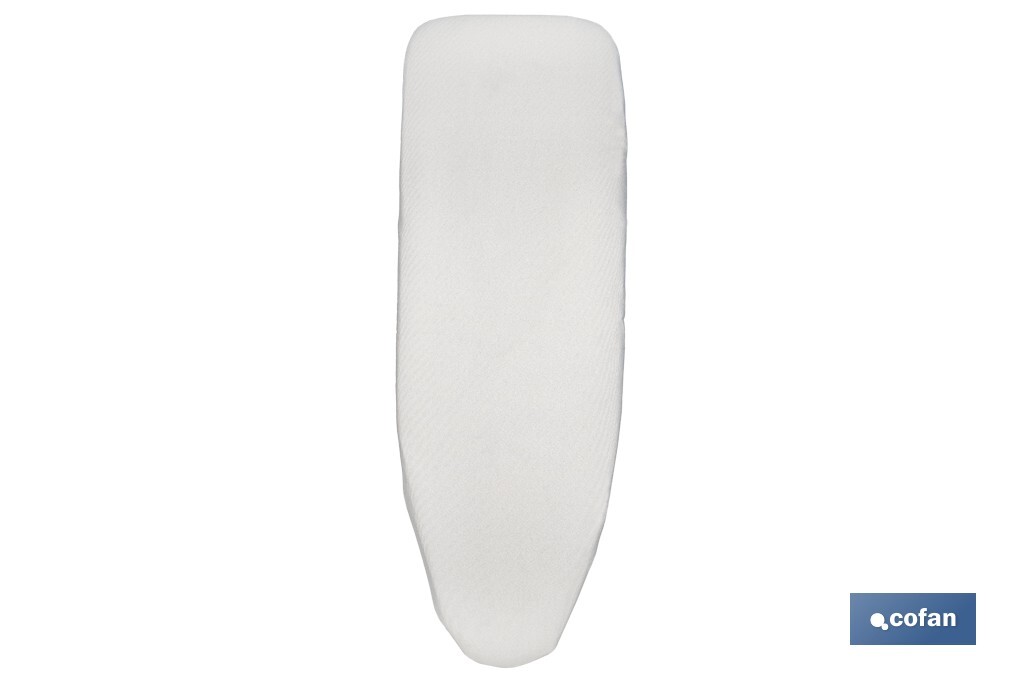Funda acolchada para tabla de planchar | Color: gris metalizado | Material: 100 % algodón | Refleja el vapor | Disponible en dos medidas diferentes