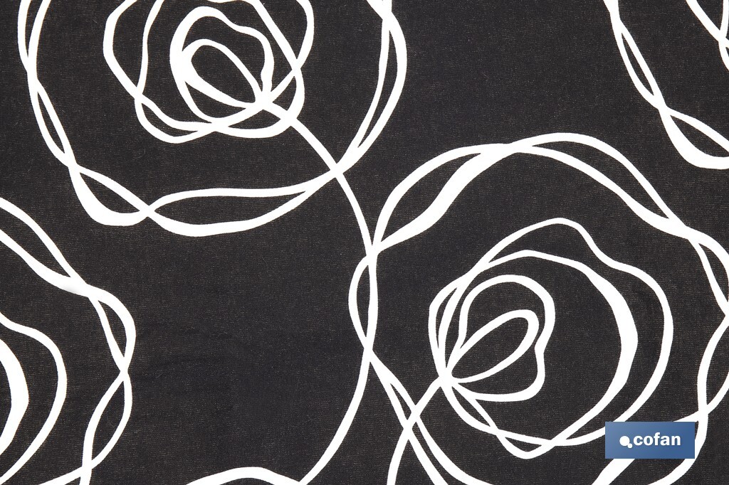 FUNDA ACOLCHADA PARA TABLA DE PLANCHAR 135 X 53 CM ROSAS NEGRAS - Imagen 2