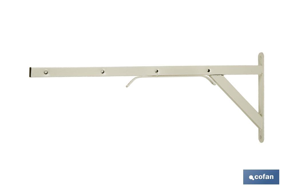 TENDEDERO BLANCO DE ESCUADRA PARA PARED 50 X 20 CM - Imagen 4