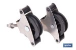 PACK 2 POLEAS PARA TENDEDERO ACERO INOXIDABLE 304 ROLDANA 4 CM