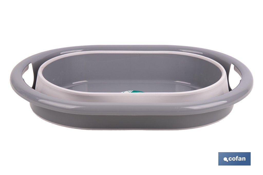 BARREÑO PLEGABLE GRIS/BLANCO 18 L - Imagen 2