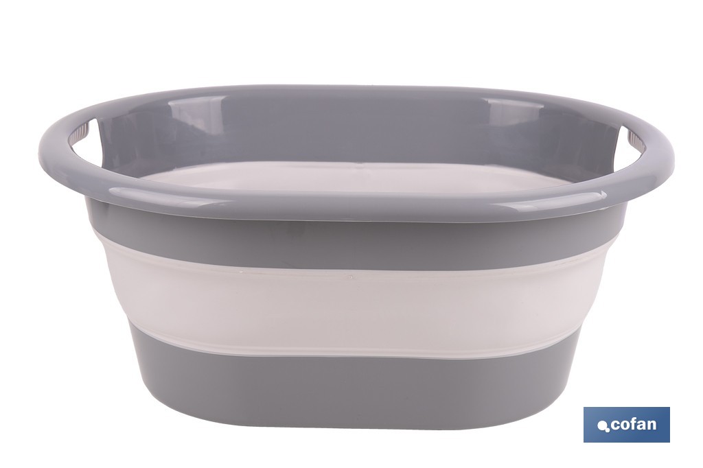 BARREÑO PLEGABLE GRIS/BLANCO 18 L - Imagen 3