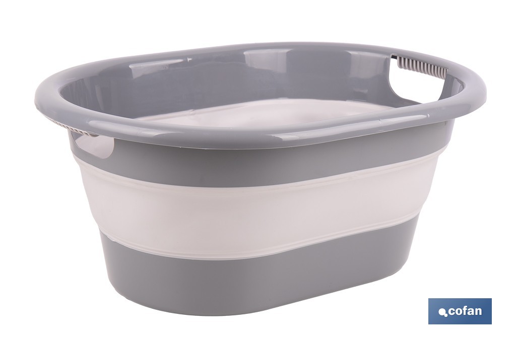 BARREÑO PLEGABLE GRIS/BLANCO 18 L - Imagen 4