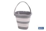 CUBO PLEGABLE COLOR GRIS/BLANCO 11 L