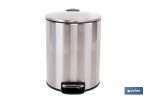 Cubo de basura de acero con pedal y cubo interior | Papelera metálica para baño y cocina | Recubrimiento antihuellas | Disponible en diferentes capacidades