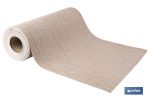 ROLLO DE ALFOMBRA VINÍLICA CON EFECTO JASPEADO BEIGE 84% VINILO 16% POLIÉSTER 52 CM X 20 M