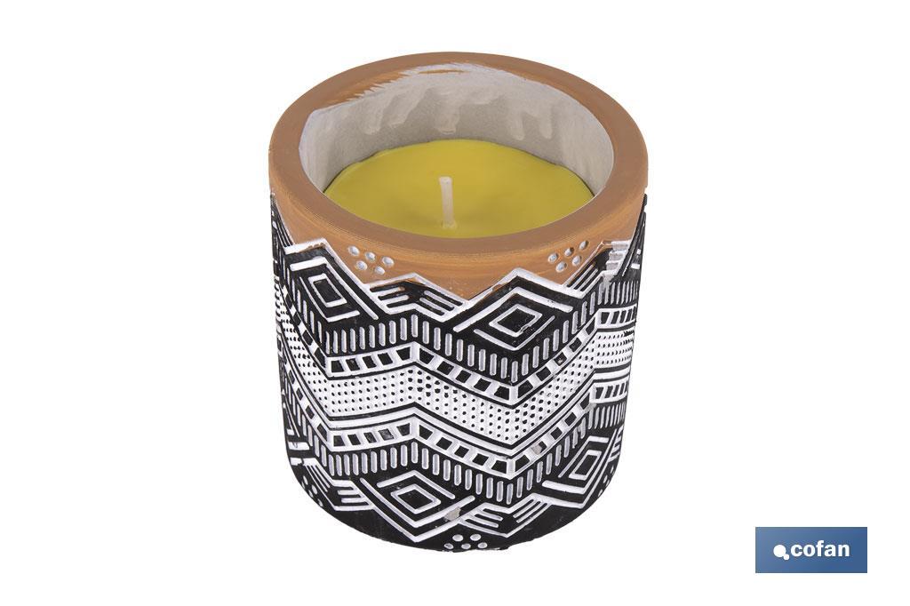 Velas Aromáticas de Citronela con aroma cítrico en recipiente decorativo | Duración de 35 horas - Imagen 2