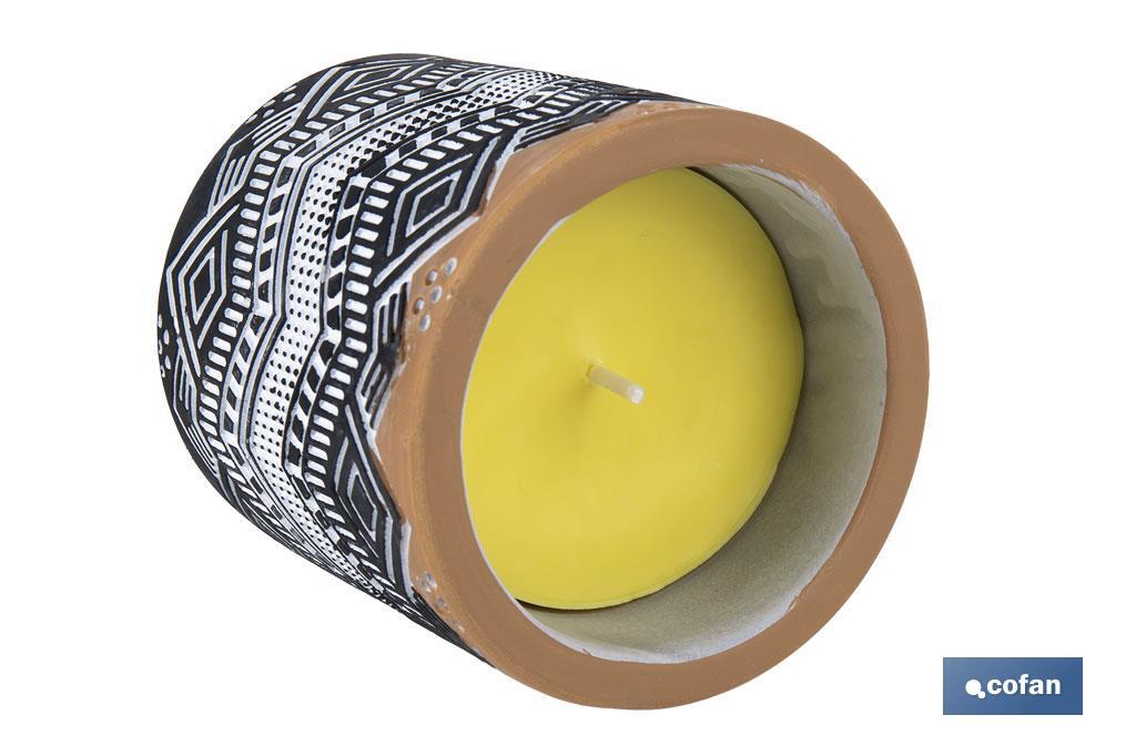 Velas Aromáticas de Citronela con aroma cítrico en recipiente decorativo | Duración de 35 horas - Imagen 3