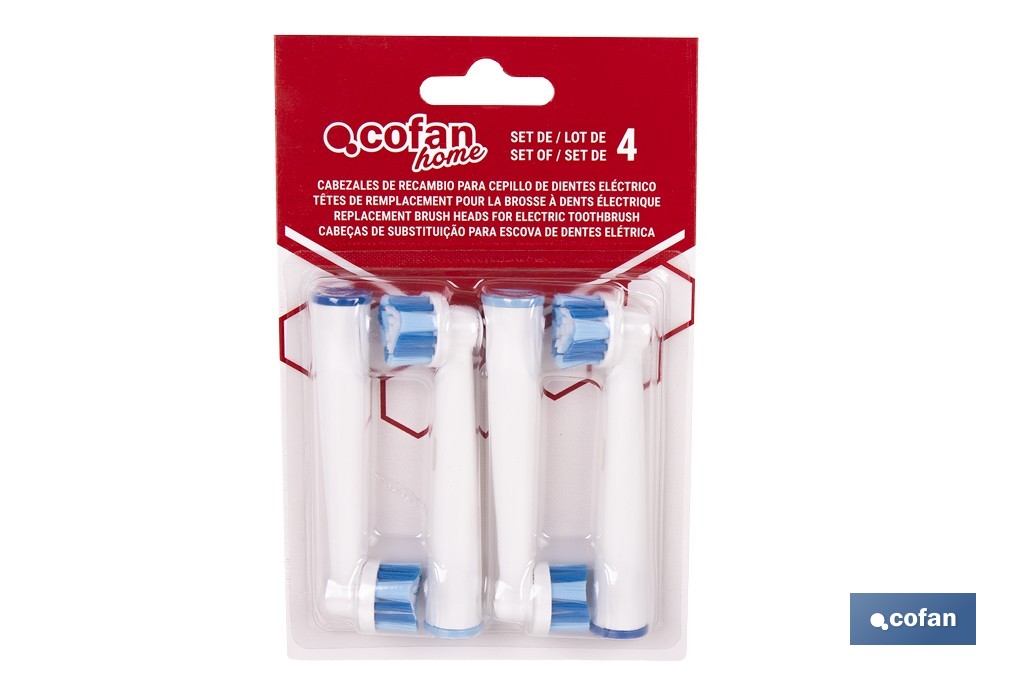 SET DE 4 CABEZALES DE REPUESTO PARA CEPILLO DE DIENTES ELÉCTRICO - Imagen 4