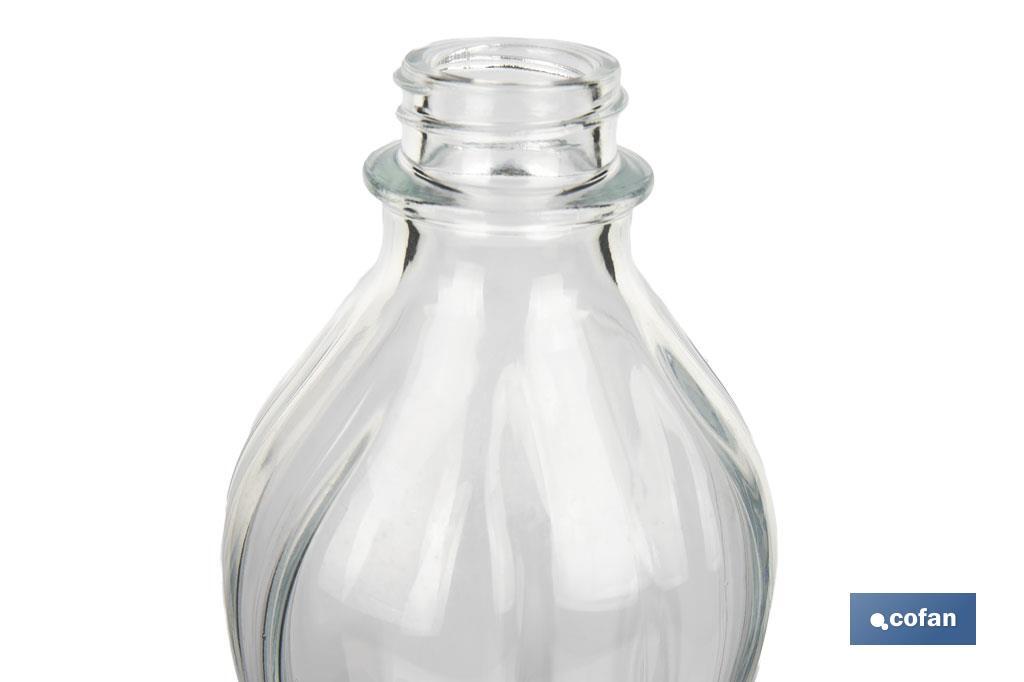 Botella de vidrio transparente con tapón de acero inoxidable | Capacidad: 1 litro - Imagen 4