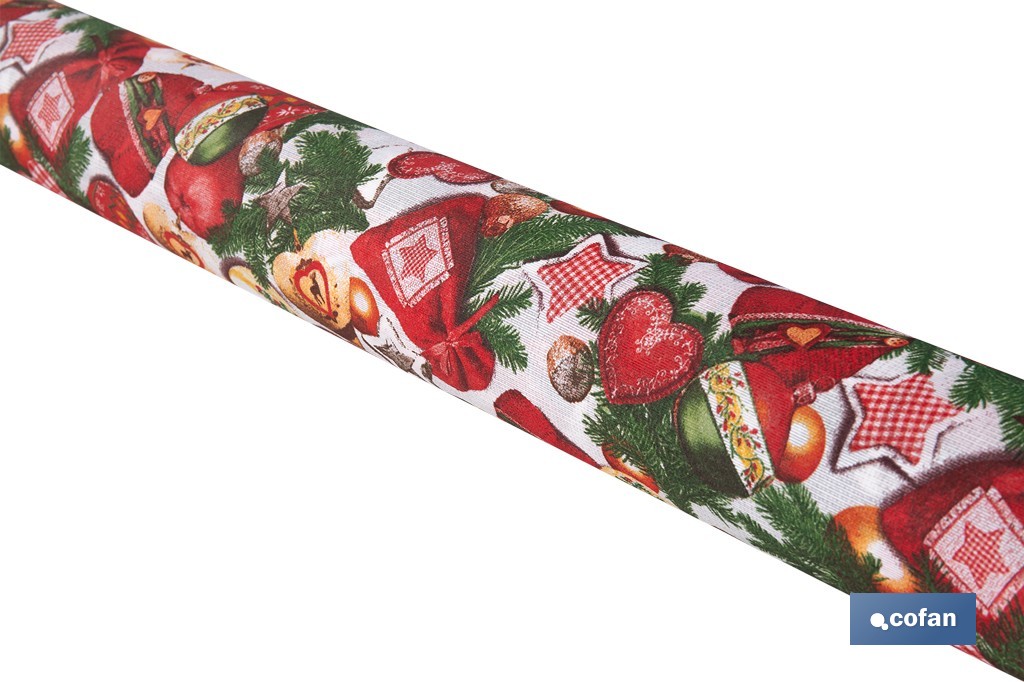 ROLLO DE MANTEL RESINADO ANTIMANCHAS ENCANTO NAVIDEÑO 75% ALGODÓN 25% POLIÉSTER 1,40 X 15 M - Imagen 2