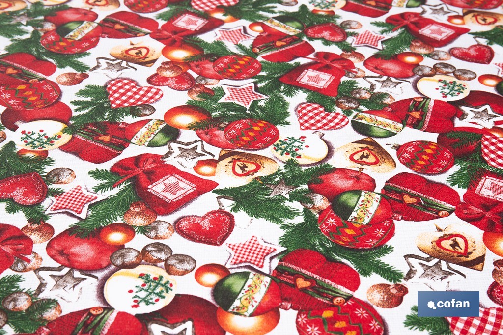 ROLLO DE MANTEL RESINADO ANTIMANCHAS ENCANTO NAVIDEÑO 75% ALGODÓN 25% POLIÉSTER 1,40 X 15 M - Imagen 3