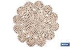 BAJOPLATO FORMA CIRCULOS FIBRA NATURAL MEDIDA 35 CM
