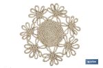 BAJOPLATO FORMA FLOR FIBRA NATURAL MEDIDA 35 CM