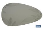 BAJOPLATO FORMA TRIANGULAR DE COLOR VERDE CLARO ESTAMPADO MEDIDA 45 X 36 CM