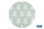 BAJOPLATO REDONDO DE COLOR VERDE / BLANCO MEDIDA 38 CM