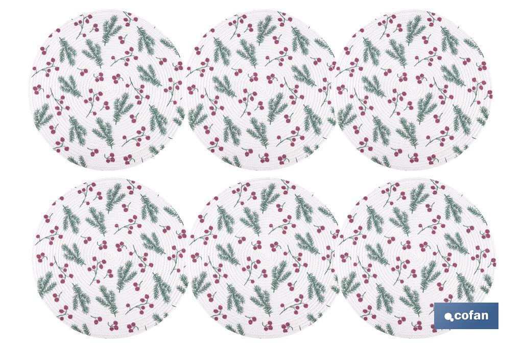 BAJOPLATO REDONDO ESTAMPADO HOJAS MEDIDA 38 CM - Imagen 4