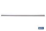 Burlete adhesivo de aluminio con labio de goma | Longitud de 105 cm | Disponible en diferentes acabados
