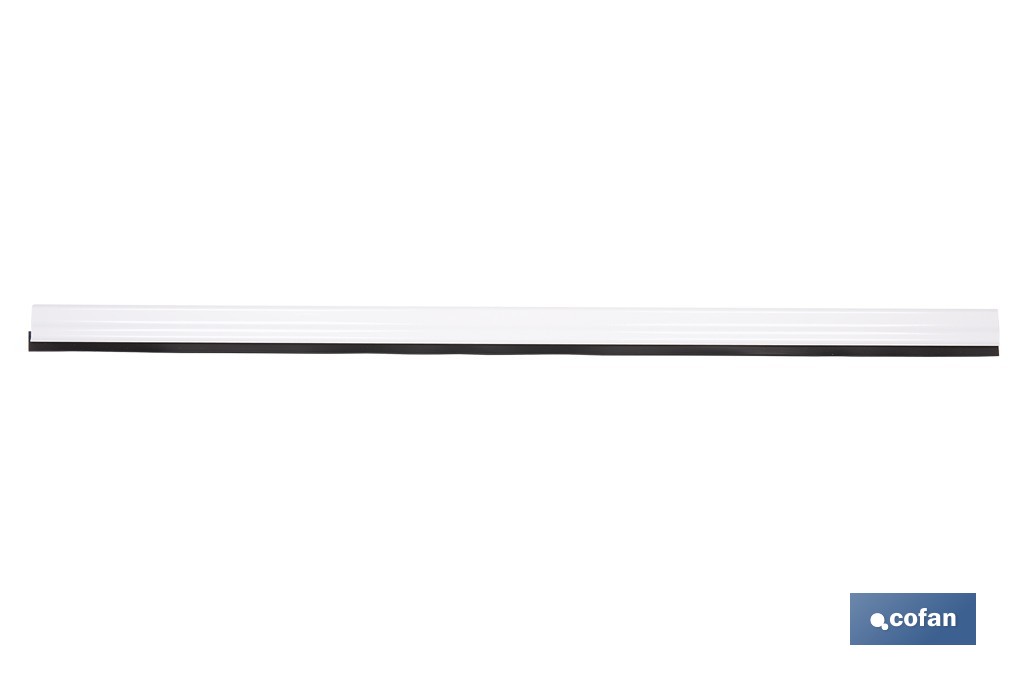 Burlete basculante de aluminio con labio de caucho | Longitud de 93 cm | Disponible en diferentes acabados