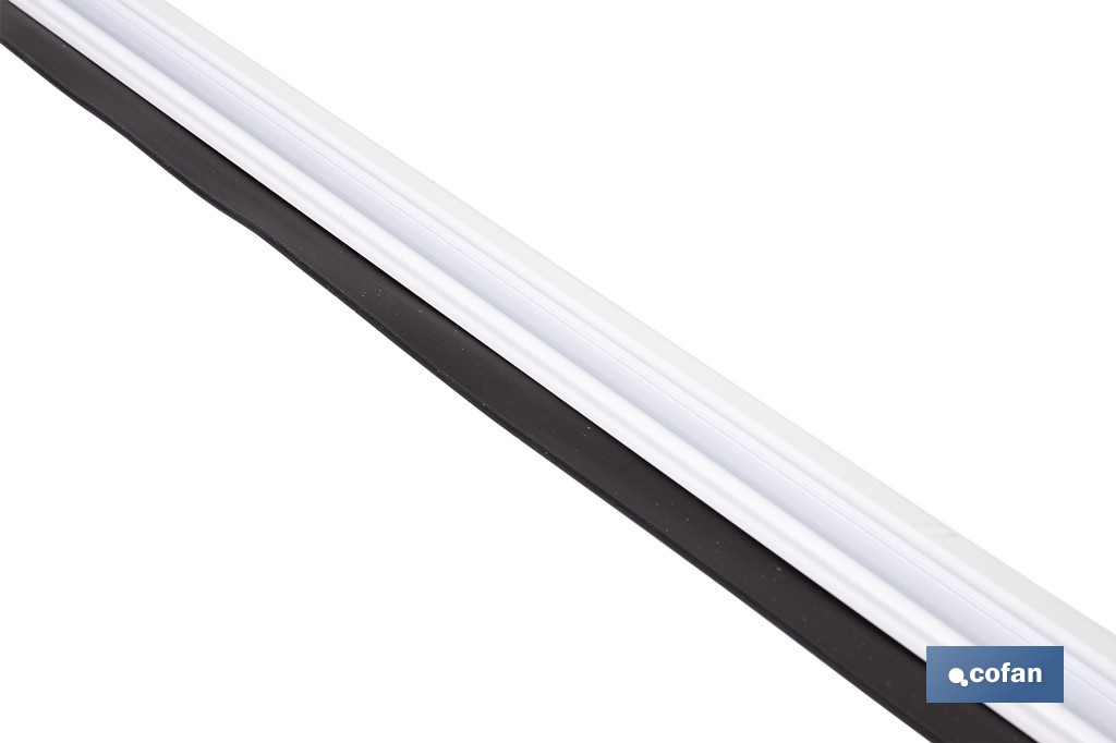 Burlete basculante de aluminio con labio de caucho | Longitud de 93 cm | Disponible en diferentes acabados - Imagen 3