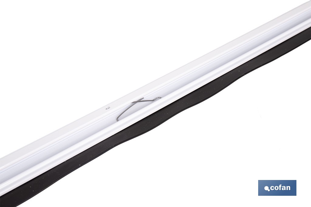 Burlete basculante de aluminio con labio de caucho | Longitud de 93 cm | Disponible en diferentes acabados - Imagen 4