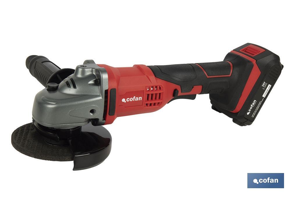 AMOLADORA A BATERÍA Li-ion 20 V 8000 RPM - 115 MM