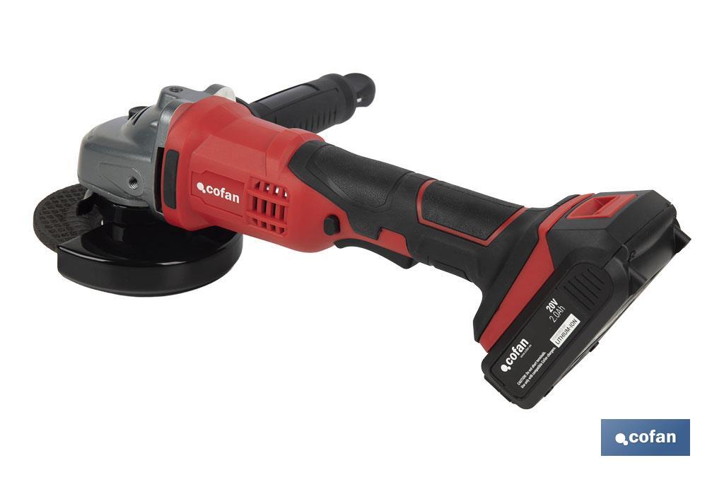 AMOLADORA A BATERÍA Li-ion 20 V 8000 RPM - 115 MM - Imagen 2