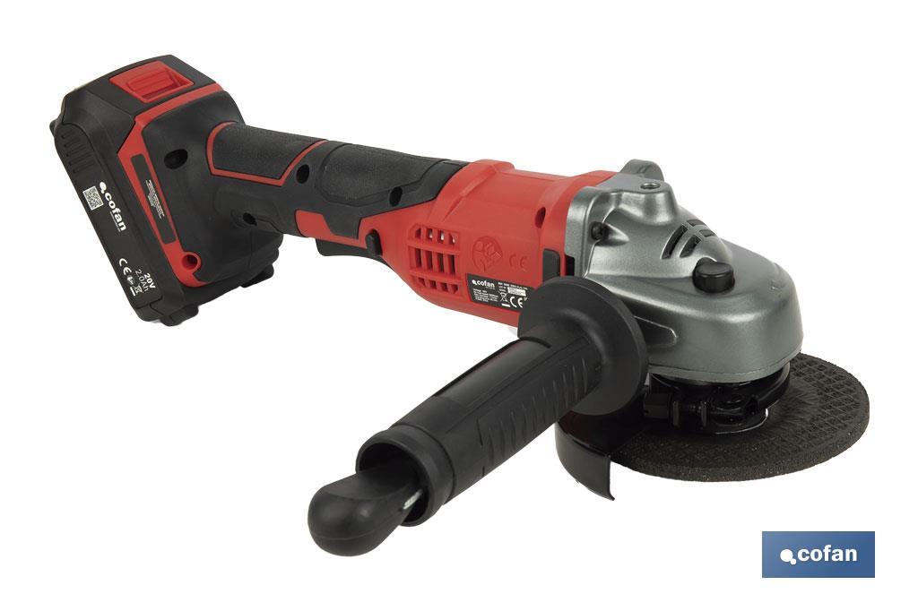 AMOLADORA A BATERÍA Li-ion 20 V 8000 RPM - 115 MM - Imagen 4
