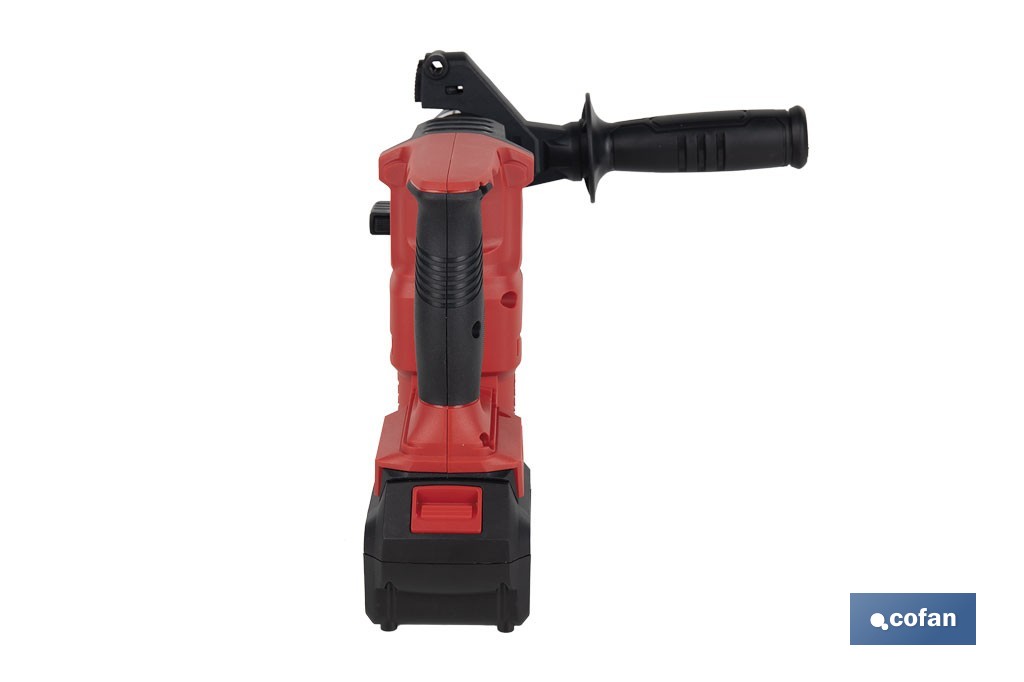 TALADRO MARTILLO PERFORADOR SDS-PLUS A BATERÍA Li-ion 20 V 1150 RPM - Imagen 4