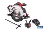 Sierra circular a batería 20 V con motor brushless | Disco de corte de Ø185 mm | 3650 rpm | Corte de profundidad hasta 50 mm | Incluye accesorios | Disponible con y sin batería y cargador