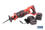 Sierra de sable a batería con motor brushless | Potencia: 20 V | Velocidad variable | Corte en madera y metal | Disponible con y sin batería y cargador